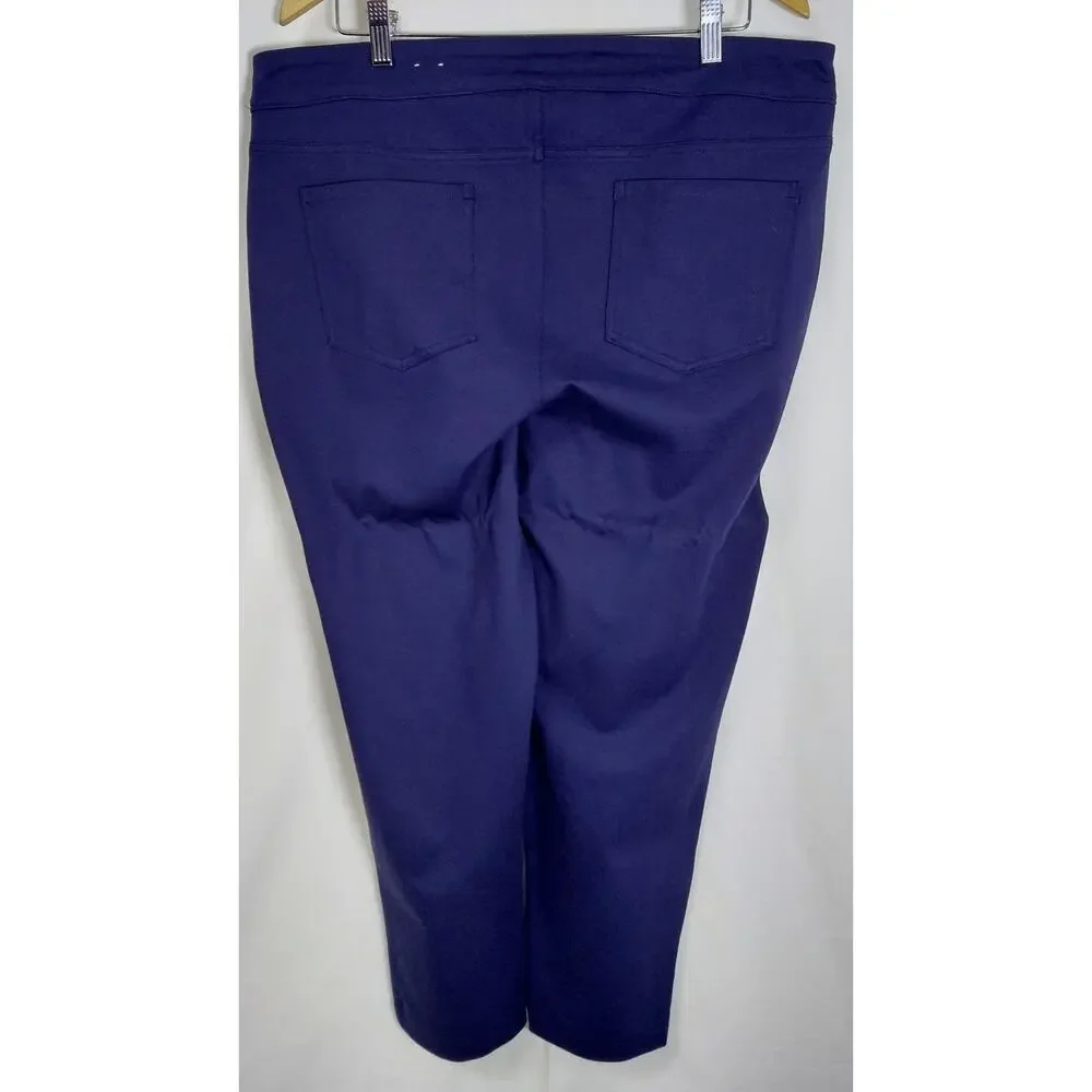 Chico's Blue Casual Stretch Pants Ankle Women Size 3